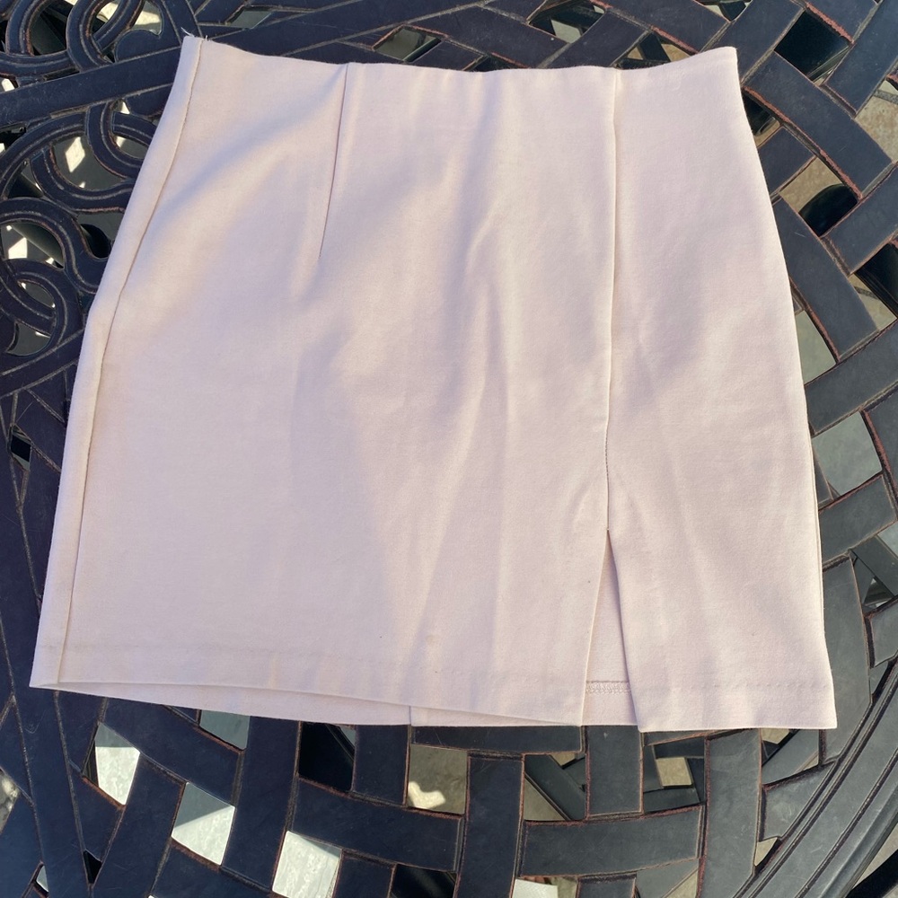 Stradivarius Slit Hem Mini-Skirt - Picture 3 of 4